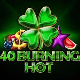 40 Burning Hot slot logo by Amusnet Interactive at Joki Casino40 Burning Hot